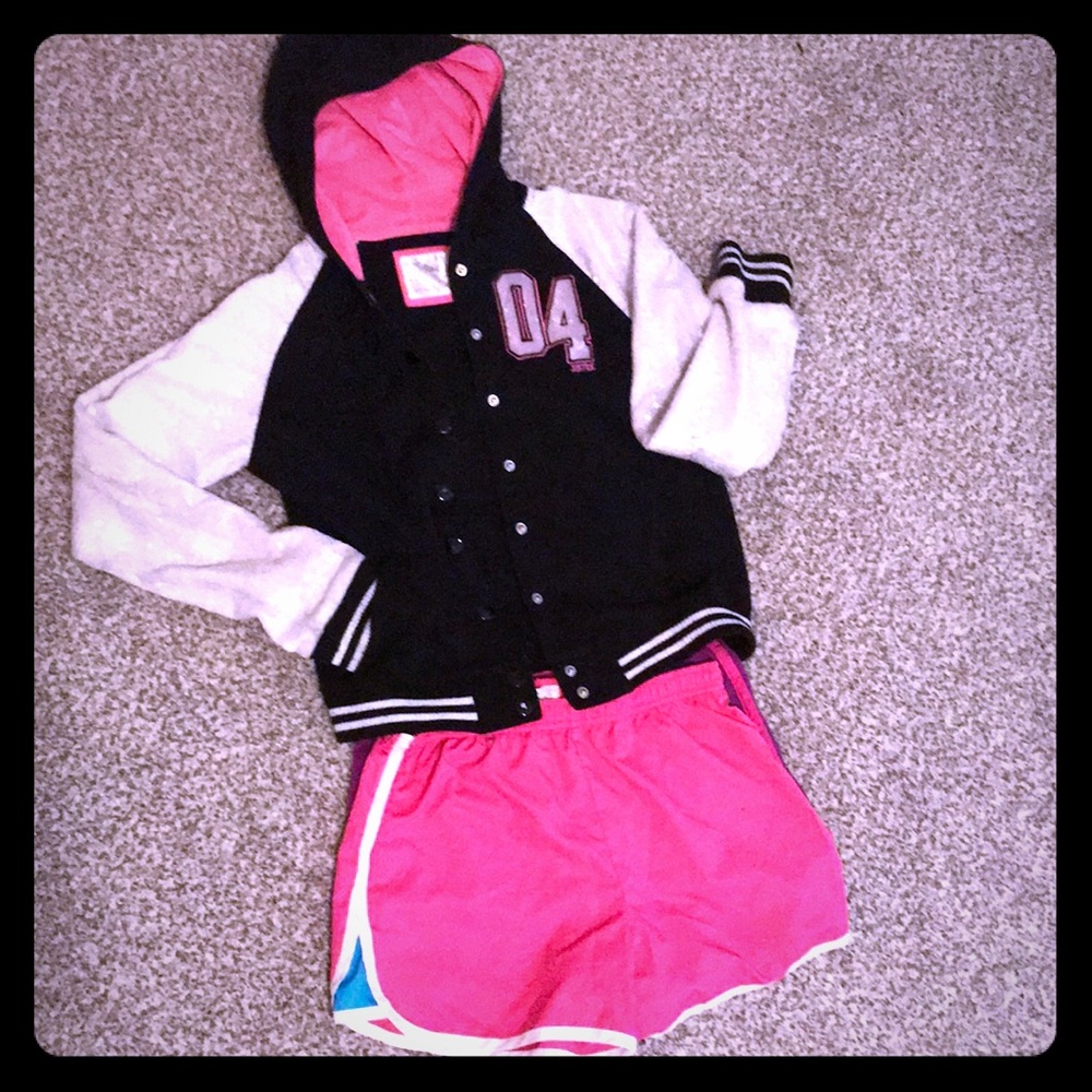 Justice jacket with sequins on sleeves